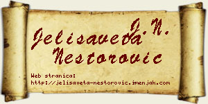 Jelisaveta Nestorović vizit kartica
